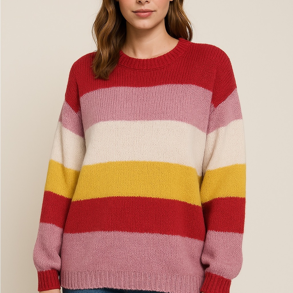 Colorful Striped Women's Sweater